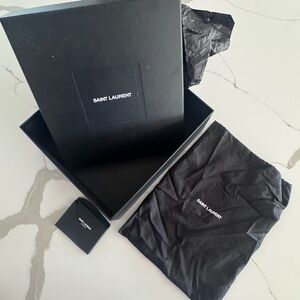 Saint Laurent Black Box Set with Dust Bag and Card Holder